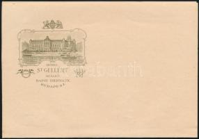 cca 1900 A budapesti Szent Gellért Szálló fametszetes képes levélpapírja
