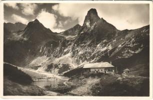 Tátra, Magas-Tátra, Vysoké Tatry; Zelené pleso / Zöld-tó / lake, tourist house (EK)