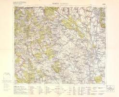1943 Olmötz - Olomuc és környékének katonai térképe náci pecséttel 64x48 cm