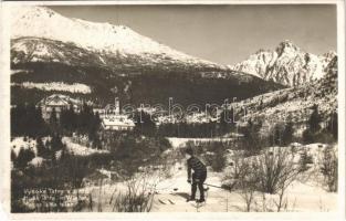 1930 Ótátrafüred, Tátrafüred, Altschmecks, Stary Smokovec (Tátra, Magas-Tátra, Vysoké Tatry); v zime / im Winter / téli sport, síelő / ski, winter sport (EM)