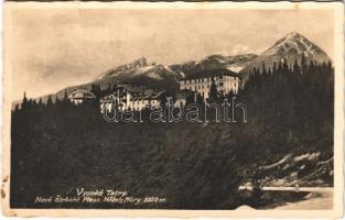 1936 Tátra, Magas-Tátra, Vysoké Tatry; Nové Strbské Pleso, Hotels Móry / Új-Csorba-tó, Móry szálloda / lake, hotel (fl)