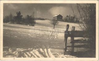 Sankt Pölten, St. Pölten; Kaiserkogel-Hütte / chalet, tourist house in winter. photo (EK)