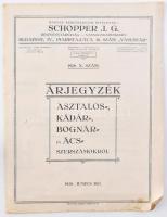 1928 Schopper J. G. vaskereskedés asztalos szerszámok képes árjegyzéke. 22p.
