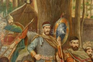 Gehrts, Carl (1853 - 1898) után Welber Samo: Megtérés. (Nagy Károly kora)
Olaj, vászon. 60x83cm, de...