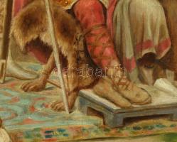 Gehrts, Carl (1853 - 1898) után Welber Samo: Megtérés. (Nagy Károly kora)
Olaj, vászon. 60x83cm, de...