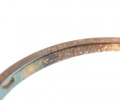 Arany (Au) 14K gyűrű gyémánttal, jelzett, méret: 55, bruttó: 1,9 g