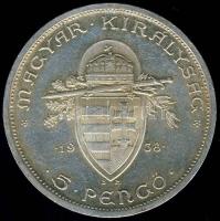 1938. 5P Ag "Szt.István" T:2/3 ph