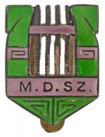~1930. MDSZ (Magyar Dalos Szövetség) zománcozott fém gomblyukjelvény (22x17mm) T:2