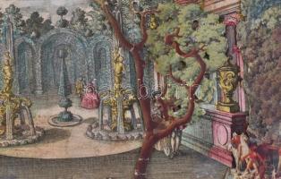 XIX. sz. eleje. Háromdimenziós gyermekszínház. Kézzel színezett rézmetszetű képek melyekből 3-4 dara...