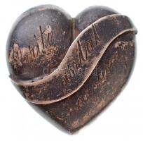 ~1930. Karitás? asztaltársaság szív alakú, jelzetlen Ag gomblyukjelvény (3,53g/24x24mm) T:2 patina