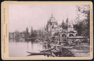 1896 Budapest, Városliget, Ezredéves Kiállítás, keményhátú fotó, 10,5×16,5 cm