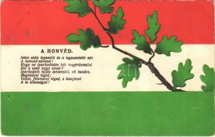 1915 A Honvéd... Petőfi-sorozat 11. / WWI Austro-Hungarian K.u.K. military, patriotic propaganda, Hungarian flag (fa)