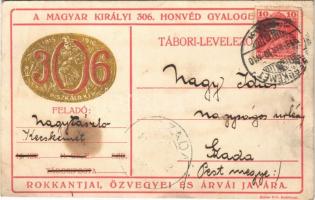 1915-1916 Piszkáld ki A M. kir. 306. honvéd gyalogezred rokkantjai, özvegyei és árvái javára. Rigler r.-t. / WWI Austro-Hungarian K.u.K. military, support fund (r)