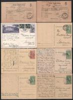 1942-1944 Szentkirályi Ferenc és felesége magánlevelezése, 6 db bélyegzett, futott levelezőlapon + 2 db postai feladóvevény Nagyváradra, Albertirsa bélyegzéssel