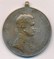 1917. Károly Ezüst Vitézségi Érem ezüstözött Br kitüntetés másolat, replika (40mm) T:3
