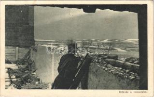 Kilátás a fedezékből / WWI Austro-Hungarian K.u.K. military, cover (EB)