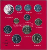 1994. 10f-200Ft (11xklf) forgalmi sor dísztokban, közte 1994. 200Ft Ag "Deák". A tokon a r...