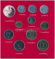 1994. 10f-200Ft (11xklf) forgalmi sor dísztokban, közte 1994. 200Ft Ag "Deák", "Magya...