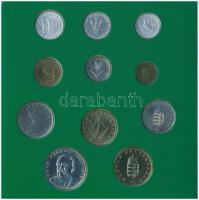 1995. 10f-200Ft (11xklf) forgalmi sor dísztokban, benne 200Ft Ag "Deák", "Magyarorszá...