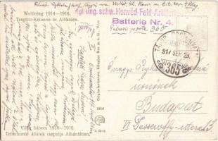 1917 Tragtier-Kolonne in Albanien / Teherhordó állatok csapata Albániában / WWI Austro-Hungarian K.u...