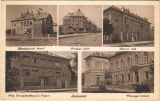1943 Szekszárd, Államépítészeti hivatal, Pénzügyi palota, Nemzeti bank, Országos Társadalombiztosító Intézet, Vármegyei múzeum (EK)