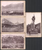 cca 1900-1910 Innsbruckot ábrázoló fotók, 4 db keményhátú fotó, 16,5x10,5 cm