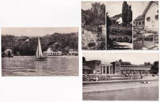 Balaton és környéke - 18 db MODERN városképes lap / 18 MODERN town-view postcards