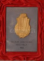 1965. "Helikon Ünnepségek Keszthely 1965 - Kulturális Szemle" fém plakett, aranyozott ráté...