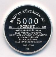 2011. 5000Ft Ag "Bibó István" kapszulában, tanúsítvánnyal T:PP Adamo EM241
