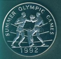 Jamaica 1992. 25$ Ag "Olimpia-boksz" T:PP Tanúsítvánnyal!