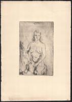 Jelzés nélkül: Akt, 2 db. Rézkarc, papír, 17,5×11,5 és 20×13,5 cm