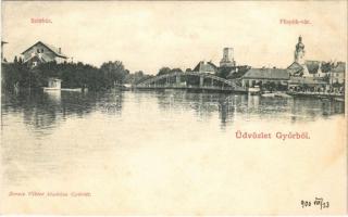 1906 Győr, Püspökvár, színház, Pannonia könyvnyomda. Berecz Viktor kiadása (EK)
