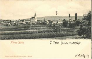 1903 Köveskál, Köves-Kálla; látkép, templomok. Balázsovich Gyula fényképész kiadása (fl)
