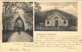 1906 Csákvár, Vadászkapu, Kápolna. Göbölös János fényképe után (EK)