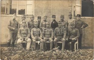 1915 Osztrák-magyar katonák csoportja / WWI Austro-Hungarian K.u.K. military, group of soldiers. Ferd. Platzer (Troppau) photo (EK)