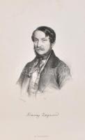 cca 1860 báró Kemény Zsigmond (1814-1875) író, publicista, politikus.. litográfia. 24x20 cm Kartonon 16x23 cm