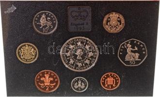 Nagy-Britannia 1993. 1p-5Ł (8xklf érméből álló forgalmi sor műbőr tokban, tanúsítvánnyal) T:PP
Unit...