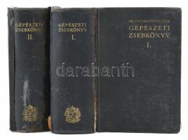 Pattantyús Géza: Gépészeti zsebkönyv I-II. Bp., 1937. Egyetemi nyomda. Sérült kiadói vászonkötésben