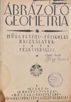 Transversalis: Ábrázoló geometria Bp., 1922. Műszaki könyvkiadó egyetemi jegyzet sérült félvászon kötésben