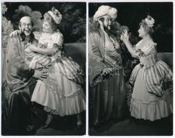 Veress Gyula operaénekes két színpadi fotója, egyik aláírt 9x14 cm