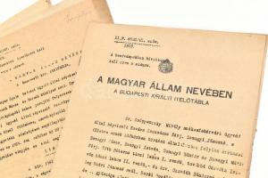 cca 1920 15 db ítélőtáblai ítélet különböző ügyekben