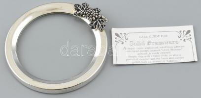 Antik stílusú ezüstözött képkeret Külső méret 12,5 cm