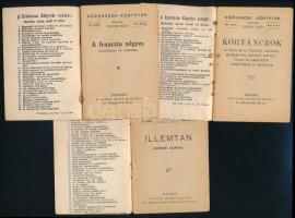 Közhasznu Könyvtár 2., 13., 39. kötetei: Illetan mindenki számára.; A francia négyes ismertetése és ...