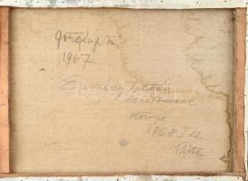 Görgényi István (?-): Tatabánya. Olaj, vászon, jelzett, keretben, 42x51 cm