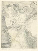 Tóth Ernő (1949 - ) Francisca és Francisco. Rézkarc, papír, művészpéldány. EA. V/III- 15x12 cm Üvegezett keretben
