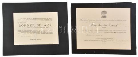 cca 1880-1940 184 db magyar halotti értesítő, közötte felvidékiek is