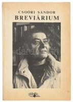 Csoóri Sándor: Breviárium. Bp., 1988, Eötvös. 252 p. Kiadói papírkötés. A szerző ajándékozási soraival és aláírásával, dedikált példány.