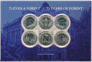 2021. 5Ft Cu-Ni-Zn "75 éves a Forint" első napi veret (6xklf) sorszámozott emléklapon T:1
