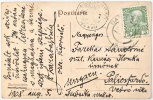 1908 Dr. Barabás Béla (1855-1934) jogász, országgyűlési képviselő saját kézzel írt levelezőlapja