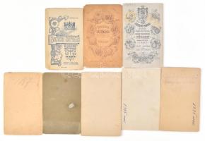 1887-1935 8 db keményhátú portréfotó, közte katonai, eperjesi, barcsi, pécsi, aradi, budapesti, stb....
